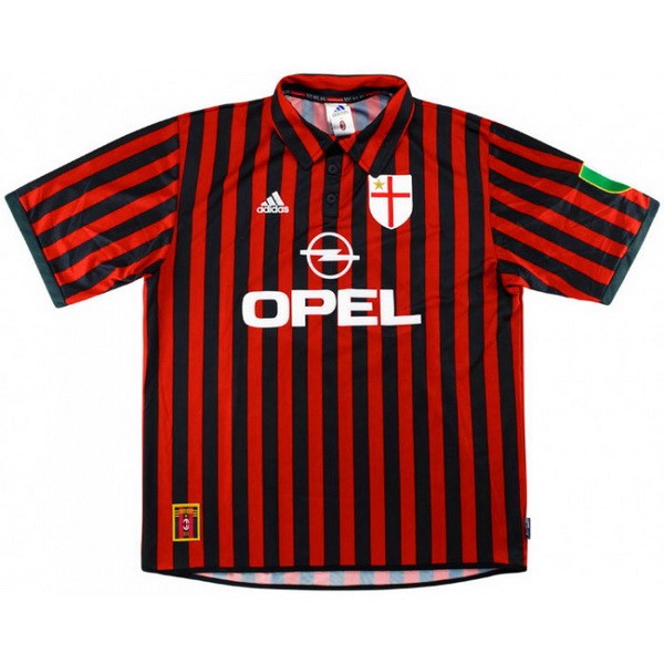 Tailandia Camiseta AC Milan 1ª Retro 1999 2000 Rojo